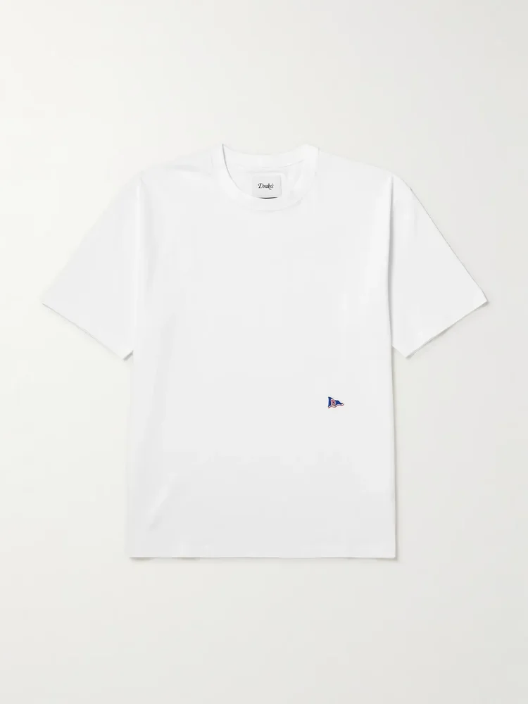 x HIM Hiking Logo-Embroidered Cotton-Jersey T-Shirt