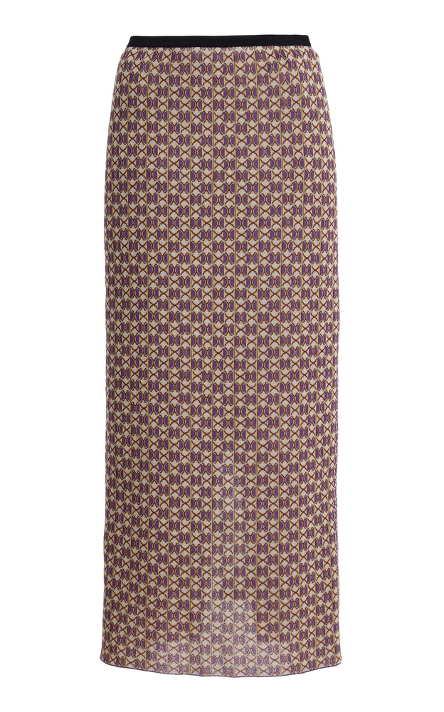 Alina Cotton-Blend Jacquard Midi Skirt