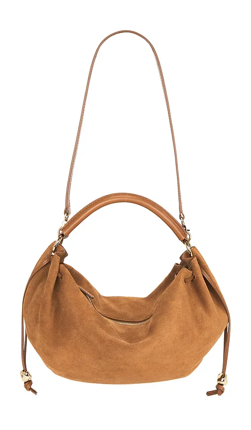 ALICE SHOULDER BAG BROWN CHERRY LEATHER