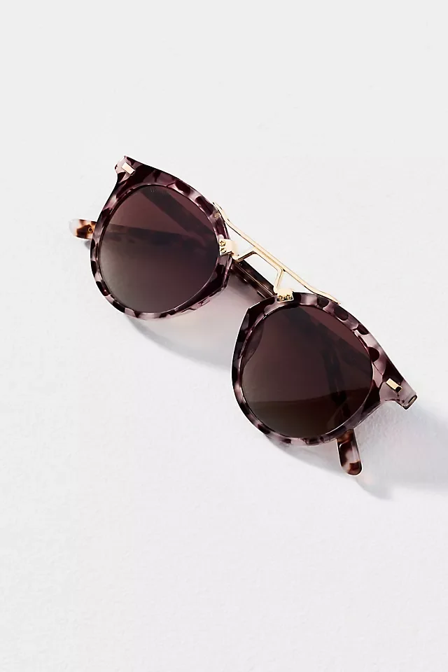 WMP Eyewear Skyler Circle Tortoiseshell Sunglasses