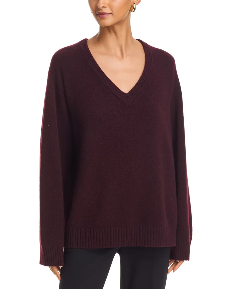 The Cashmere Relaxed V Sweater