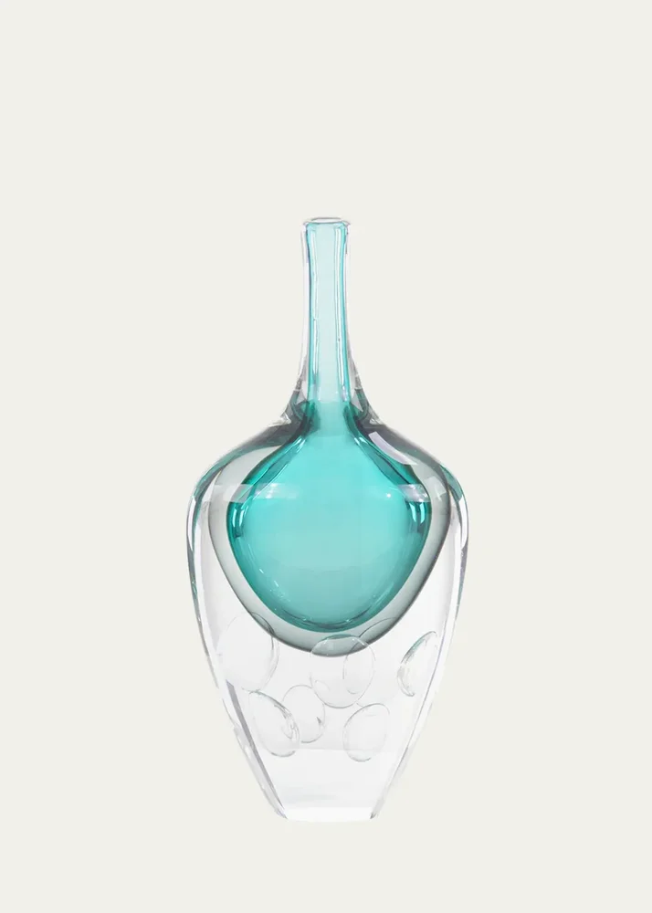 Azure Art Glass Vase