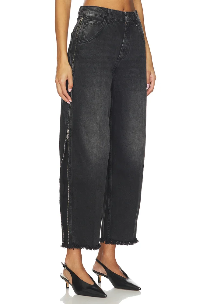 Bo Zip Wide Leg Jeans