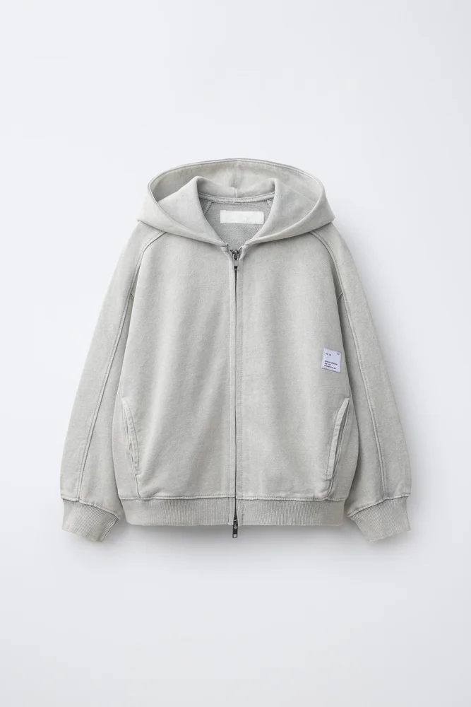 Fade Out Label Zip-Up Hoodie