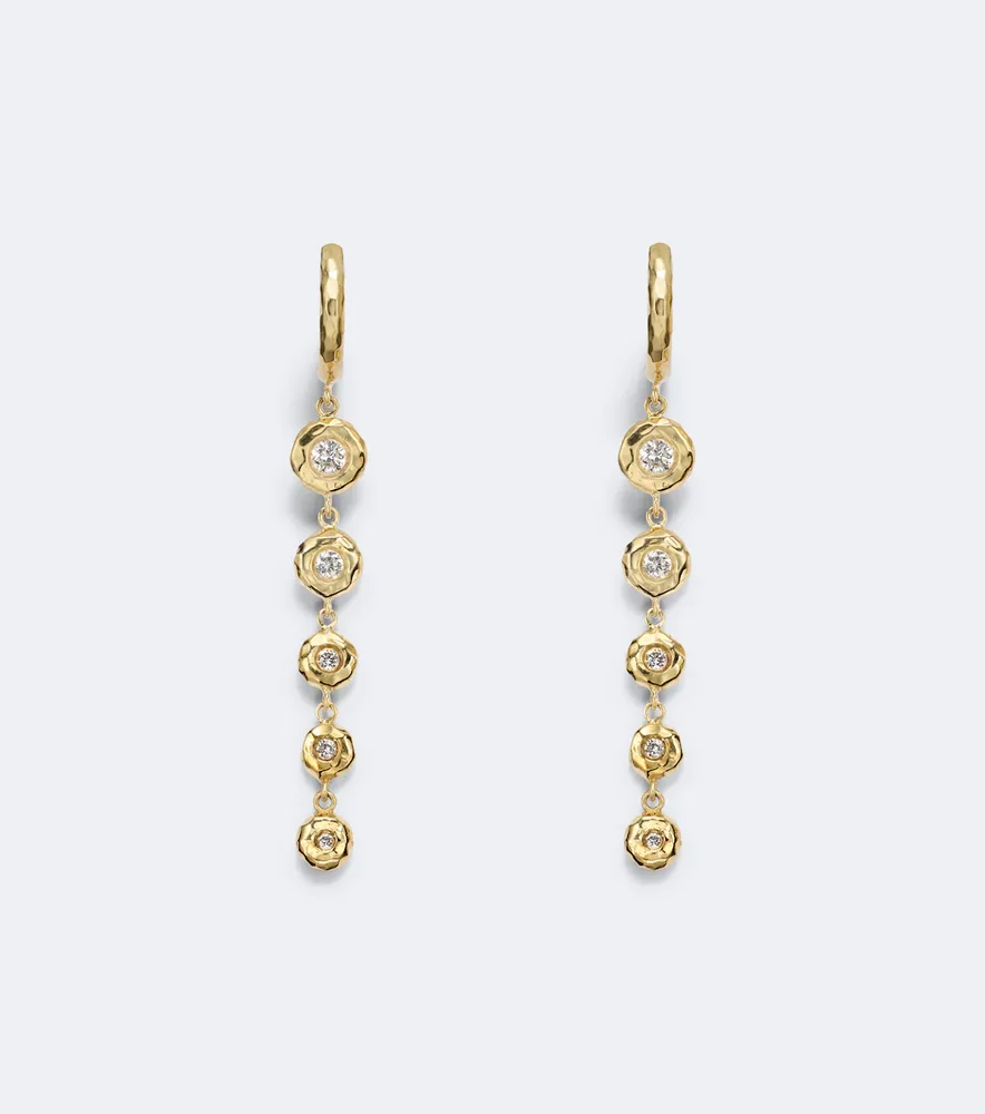 Charmed Micro Gabby 18kt gold earrings with diamonds