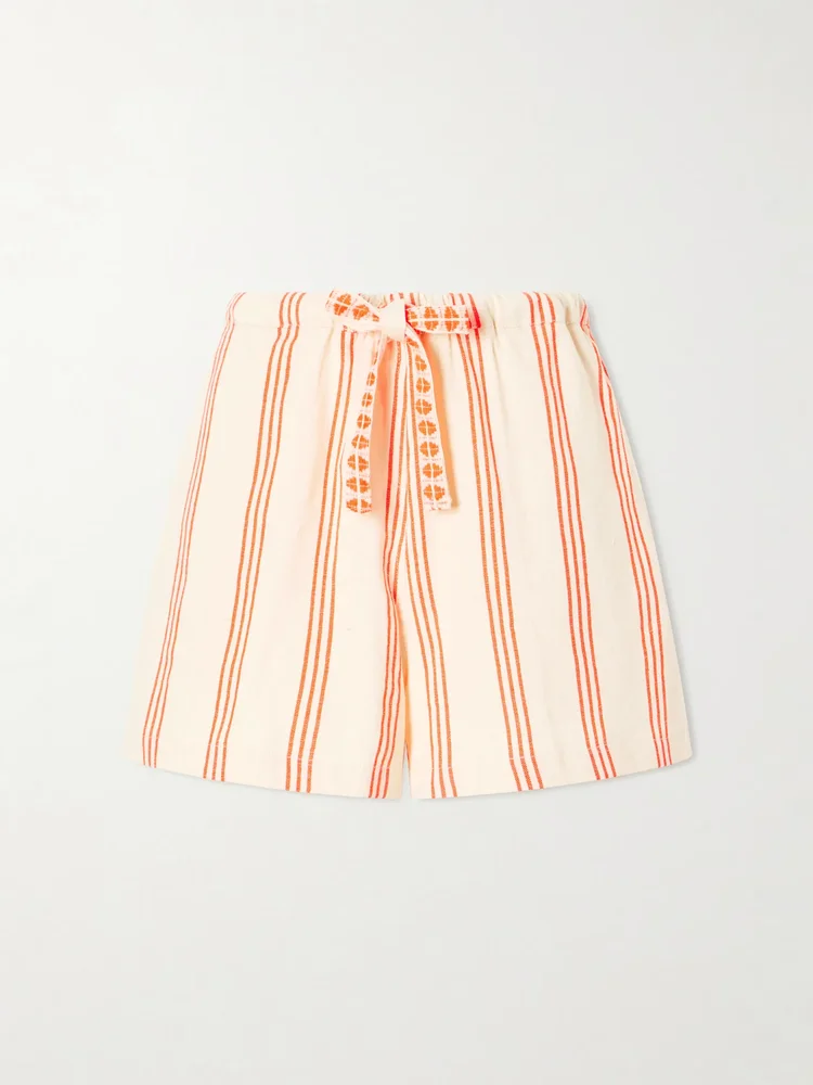 Safia striped cotton shorts