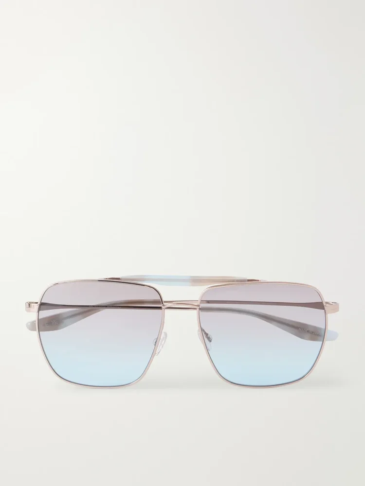 Bhanot aviator-style gold-tone sunglasses