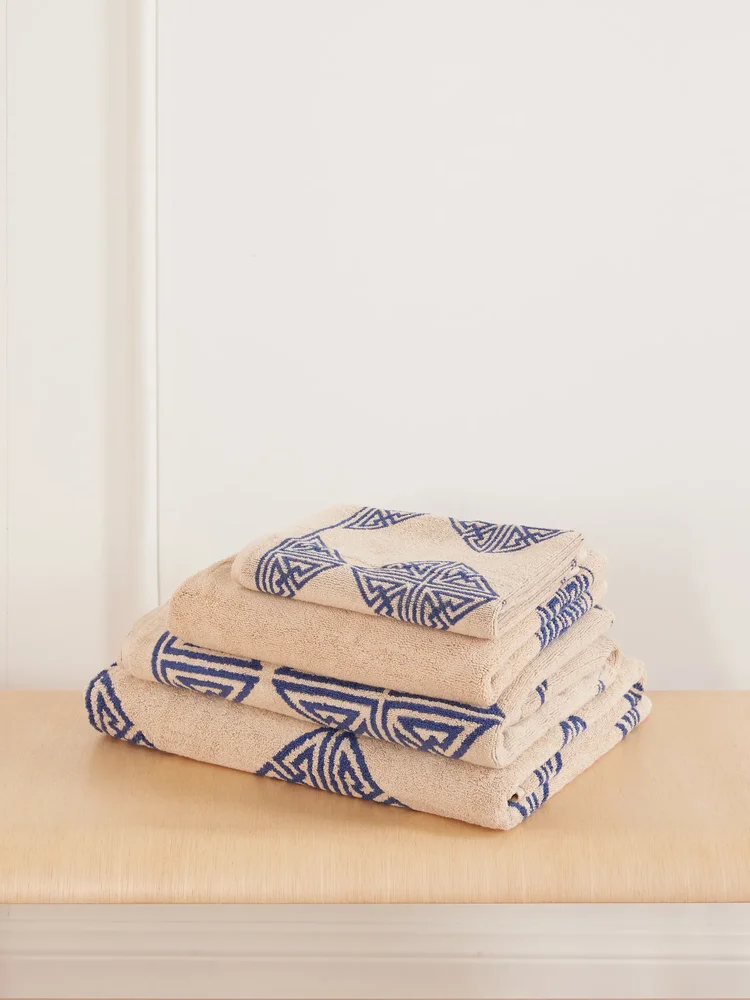 Agnes Essential set of four organic cotton-terry towels