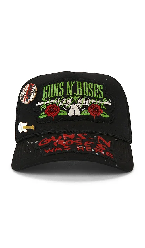 Guns N' Roses Hand Painted Patched & Pinned Trucker Hat Madeworn