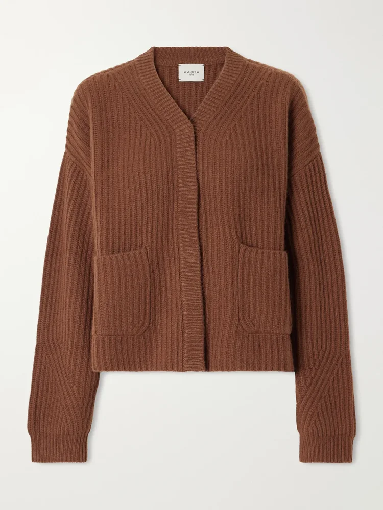 Bresil ribbed cashmere cardigan