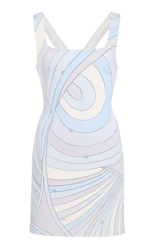 Printed Jersey Mini Dress
