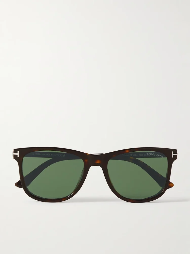 Sinatra D-Frame Tortoiseshell Acetate and Silver-Tone Sunglasses - tortoiseshell - One Size