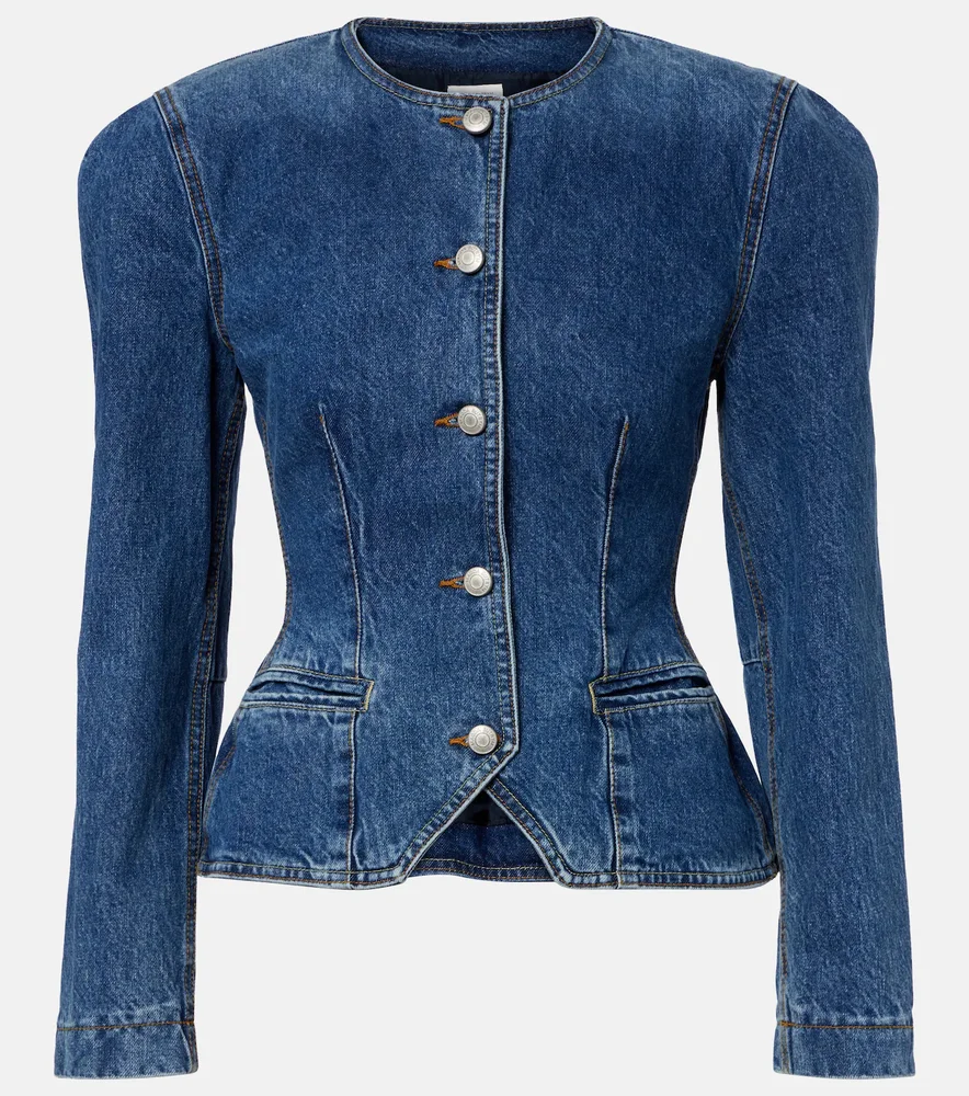 Peplum denim jacket