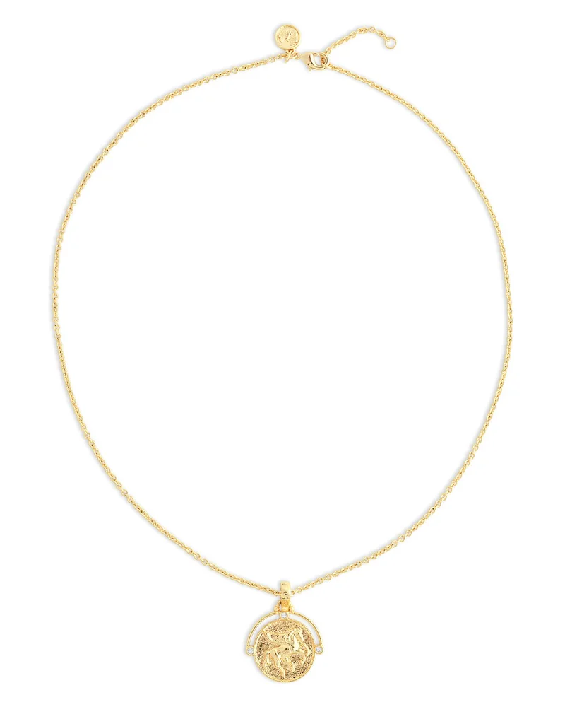 Pavé Pegasus Coin Pendant Necklace
