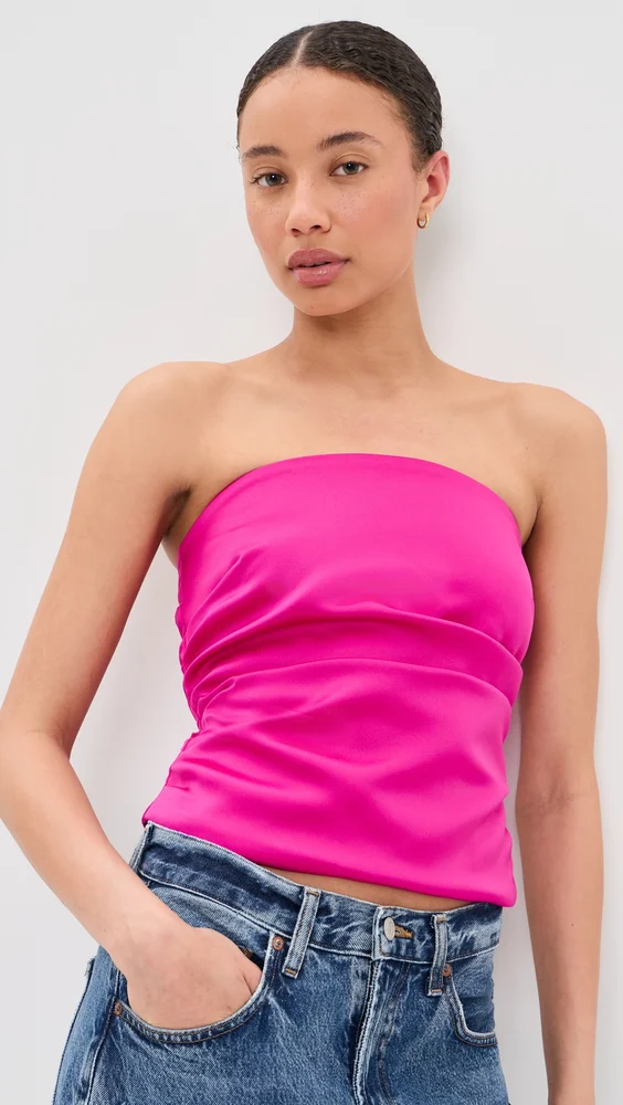 Duchesse Satin Bandeau Top