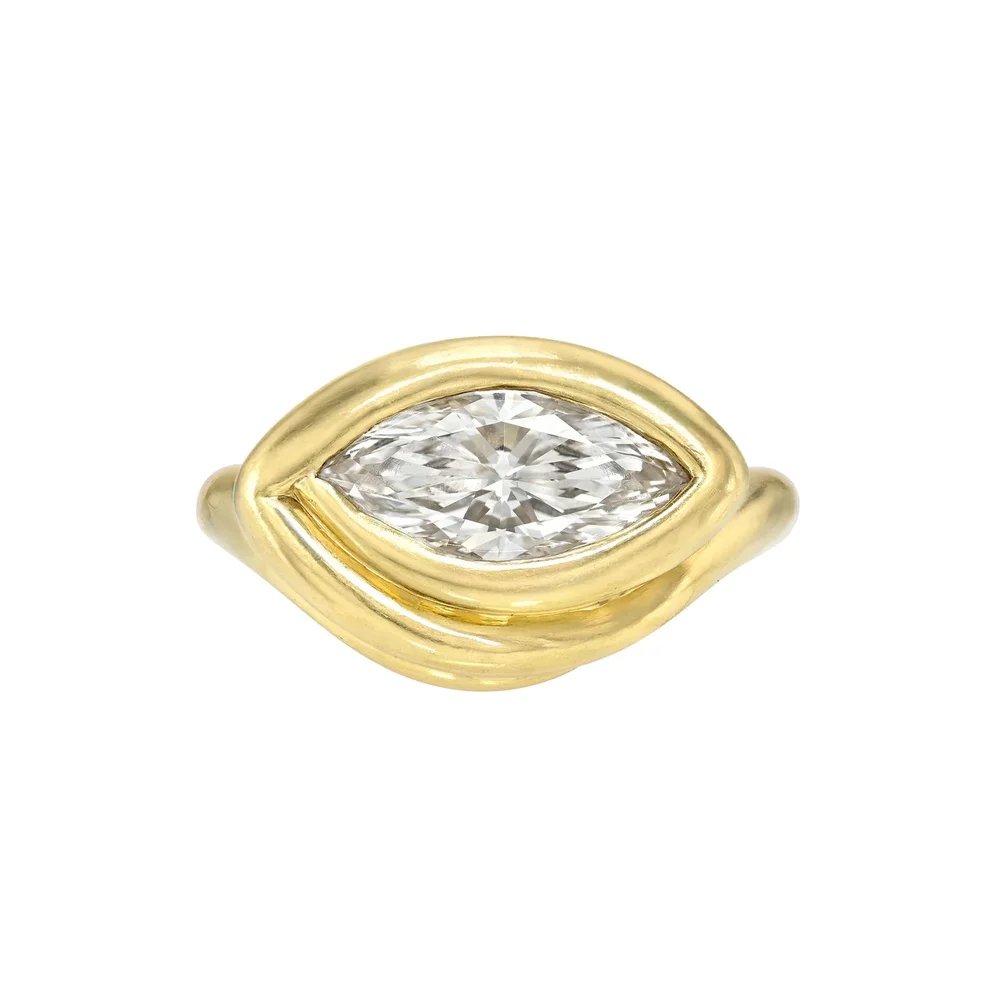 Enigma Eye Marquise Diamond Ring