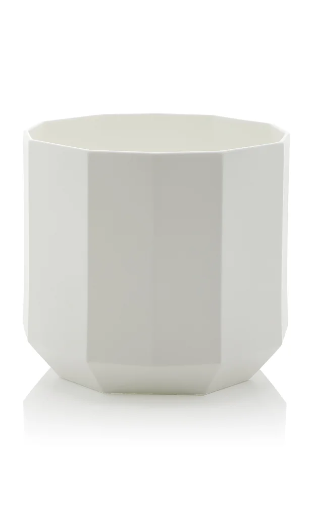 Facet Medium Bone China Vase
