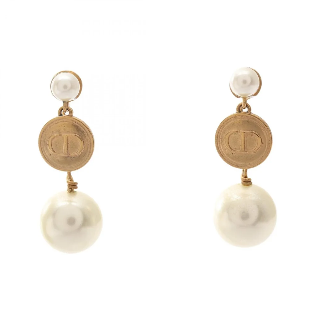Pre-Owned Tribal Earrings Gold Plated