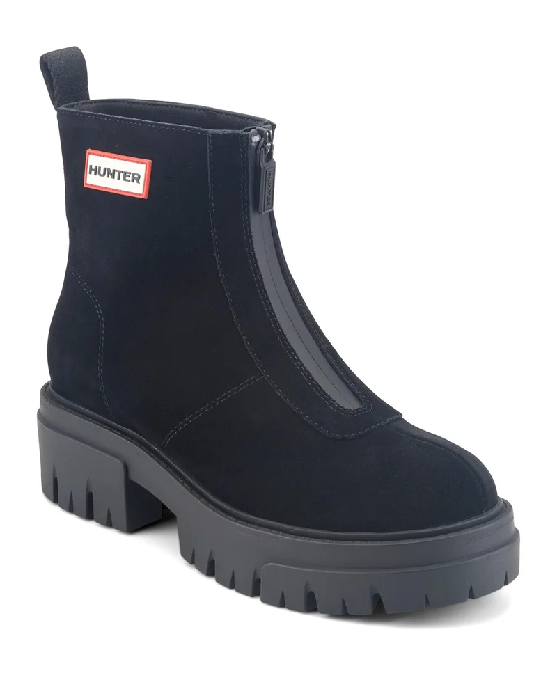 Gemma Waterproof Suede Zip Front Boots