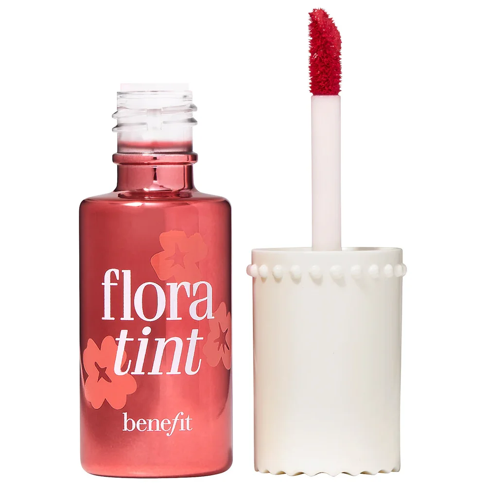 Benetint Lip & Cheek Stain Sheer Buildable Liquid Blush Tint in Floratint