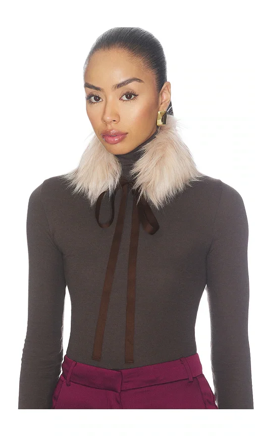 Runway Long Haired Faux Fur Choker