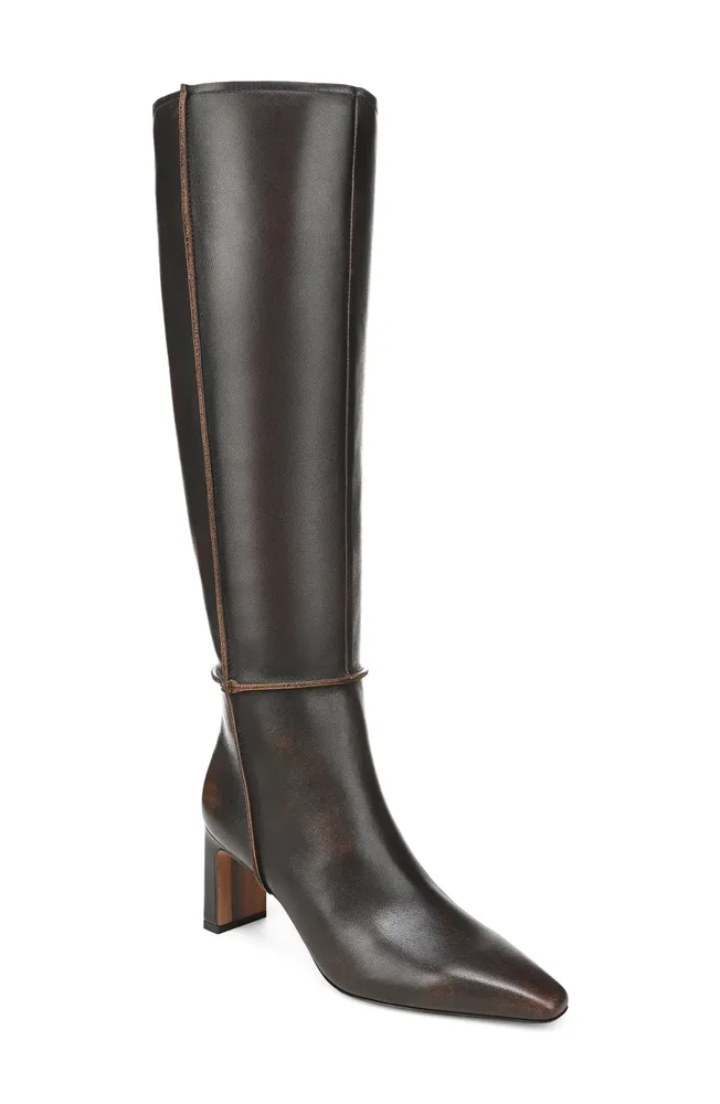 Sylvia Moto Leather Knee High Boot