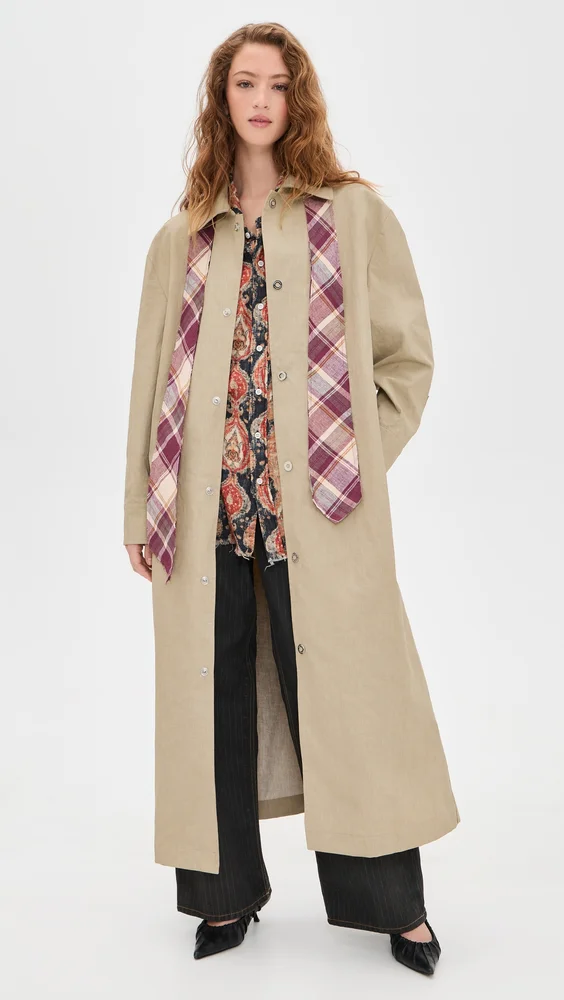 Victoria Linen Trench Coat