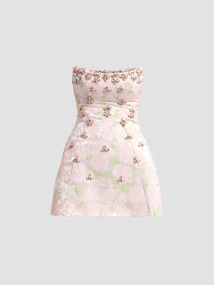 Garden Jacquard Mini Dress