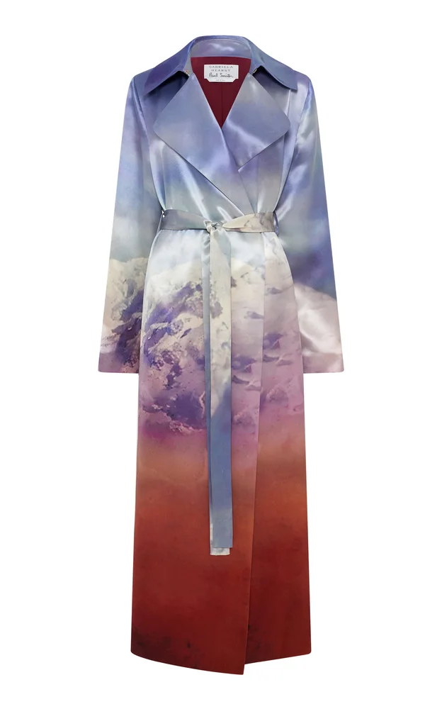 x Paul Smith Lyra Printed Silk Trench Coat