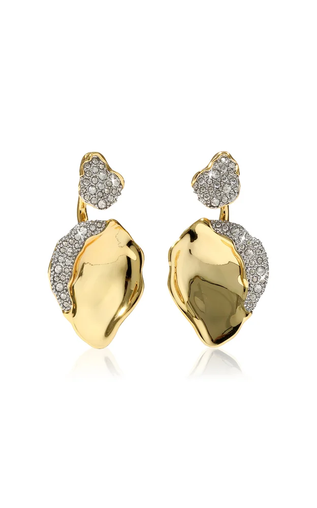 Solanales 14K Gold-Plated Crystal Earrings