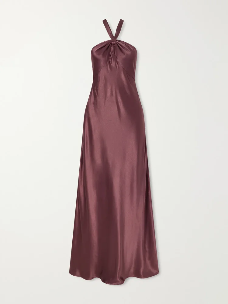 Losanna satin maxi dress