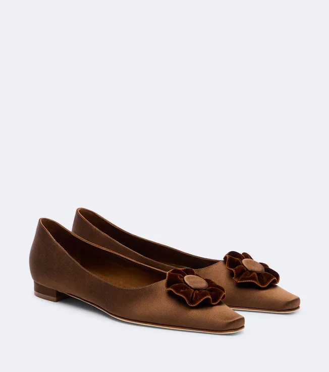 Fortanflat satin ballet flats
