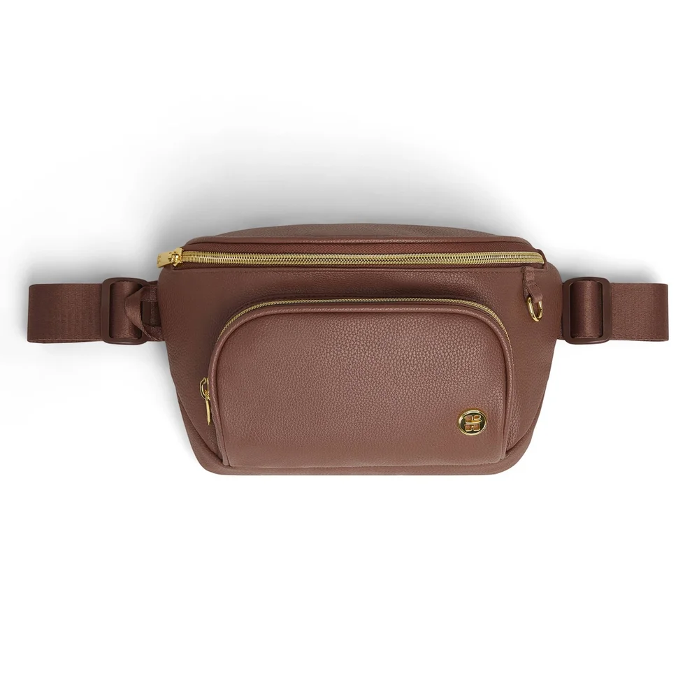 Cross Body Diaper Bag in Cognac Leather