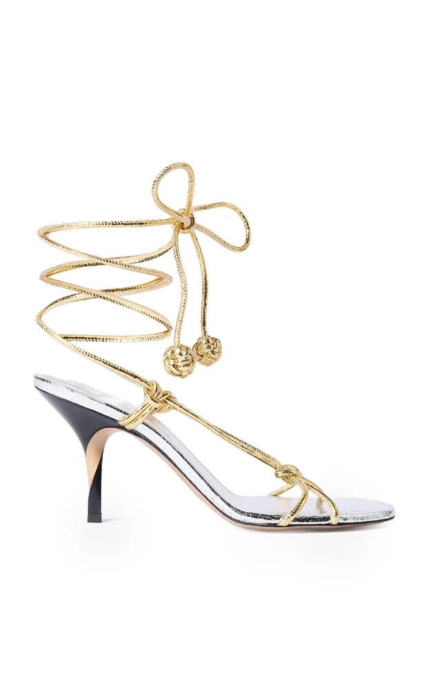 Tourni Metallic Leather Sandals