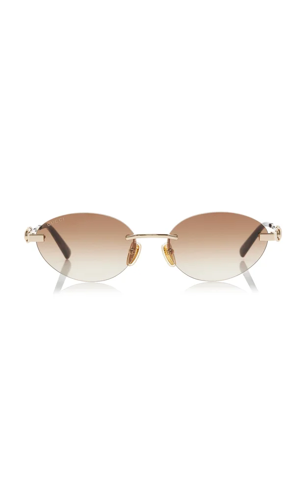 Round-Frame Metal Sunglasses
