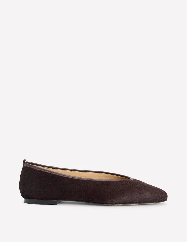 Nadia Chisel Toe Flats-Bitter Chocolate