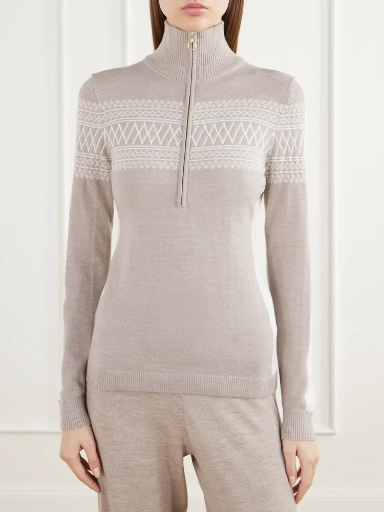 Merino wool half-zip sweater