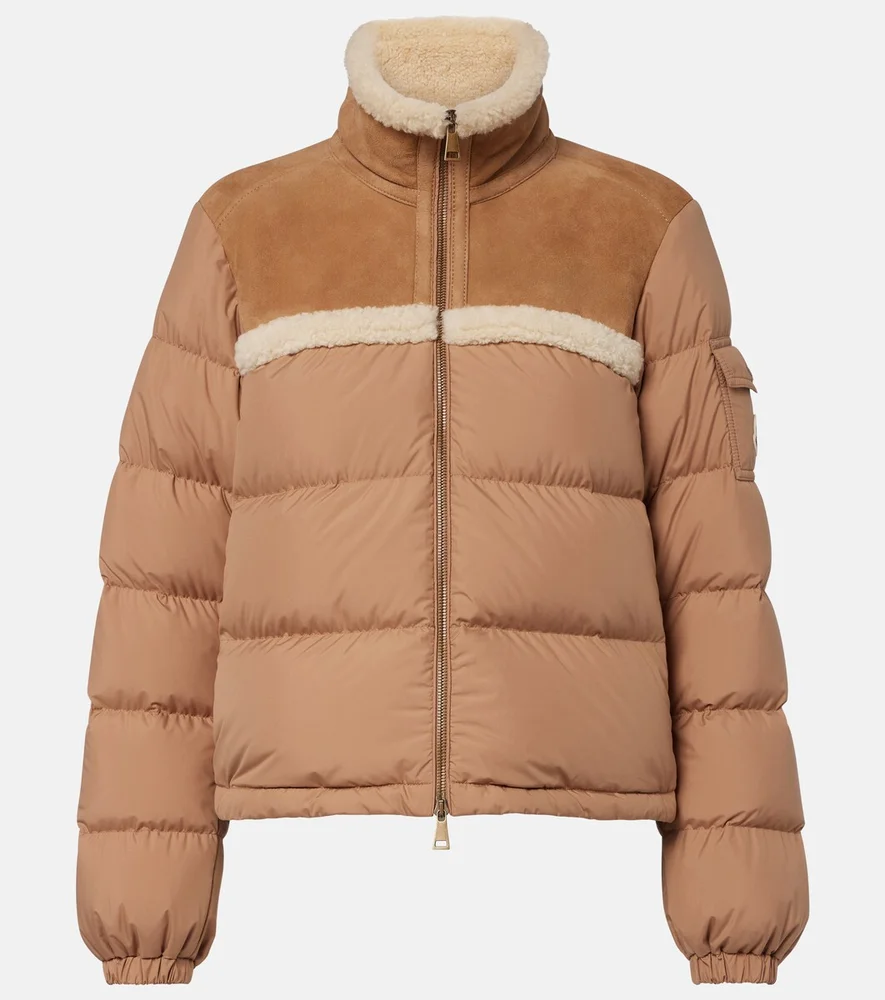 Aurore shearling-trimmed down jacket