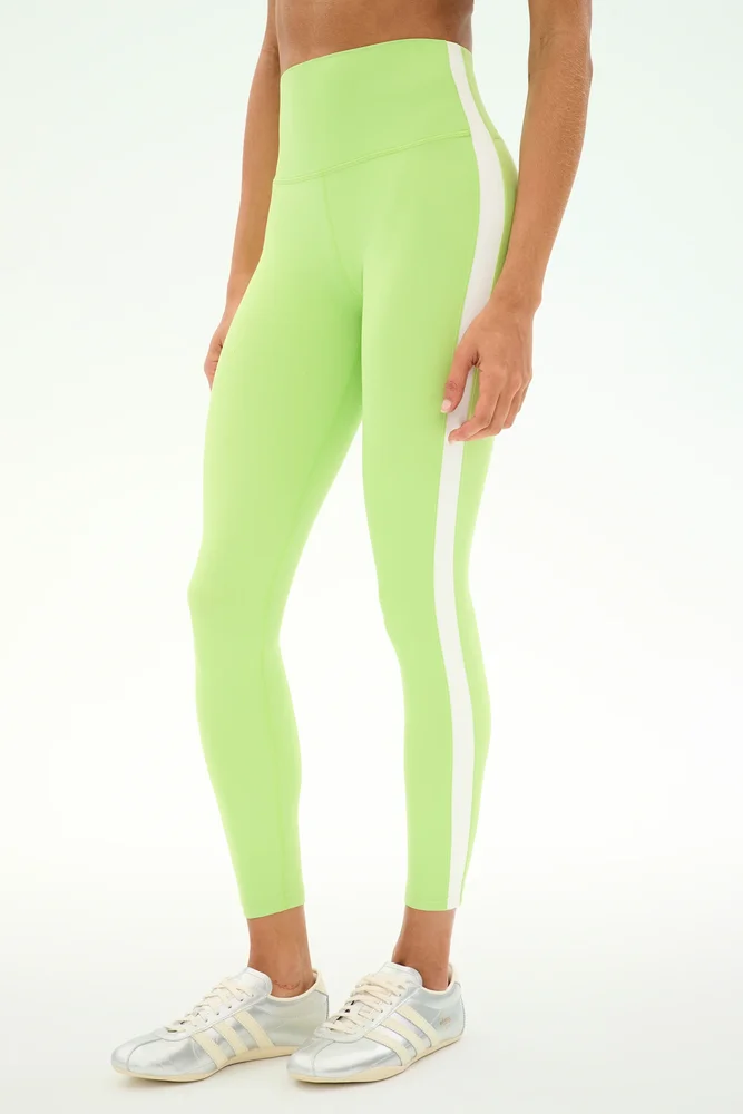 Clare High Waist Rigor 7/8 - Limeade/White