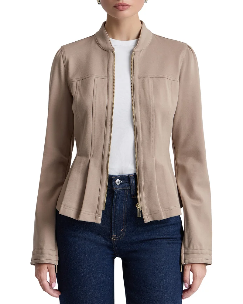 Pleated Peplum Jacket
