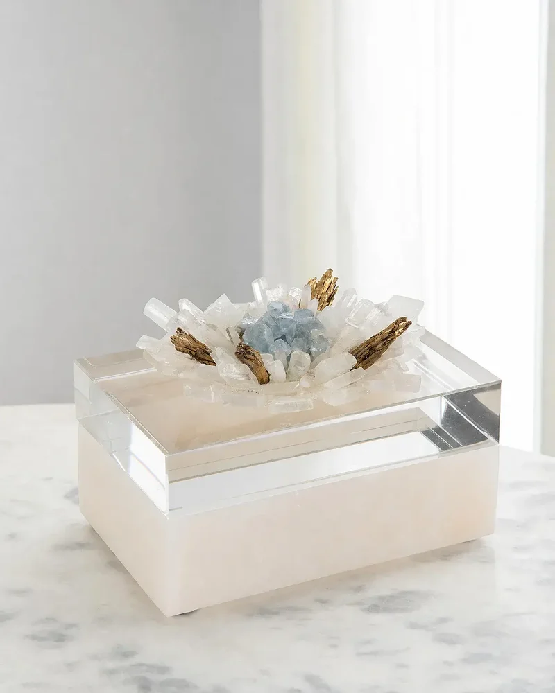 Festooned in Stones Box with Celestite