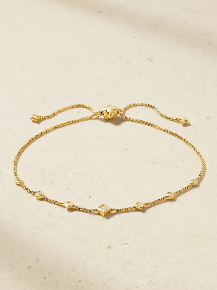Petite Modern Renaissance® 18-karat yellow gold diamond bracelet