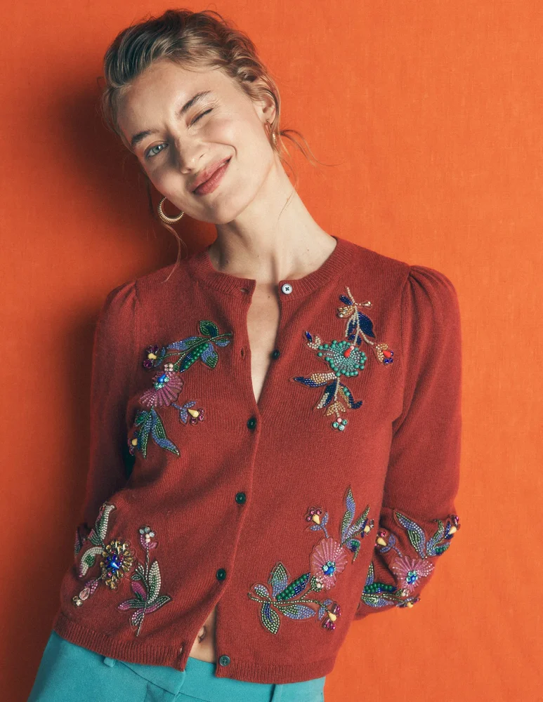 Ria Embellished Knit Cardigan