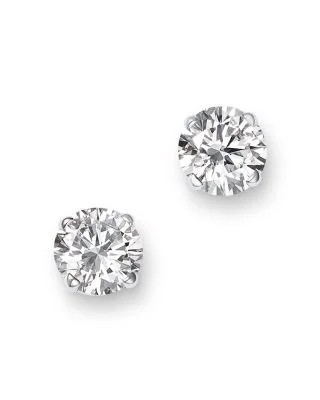 Certified Lab Grown Diamond Stud Earrings in 14K White Gold or 14K Yellow Gold, 0.50 tcw