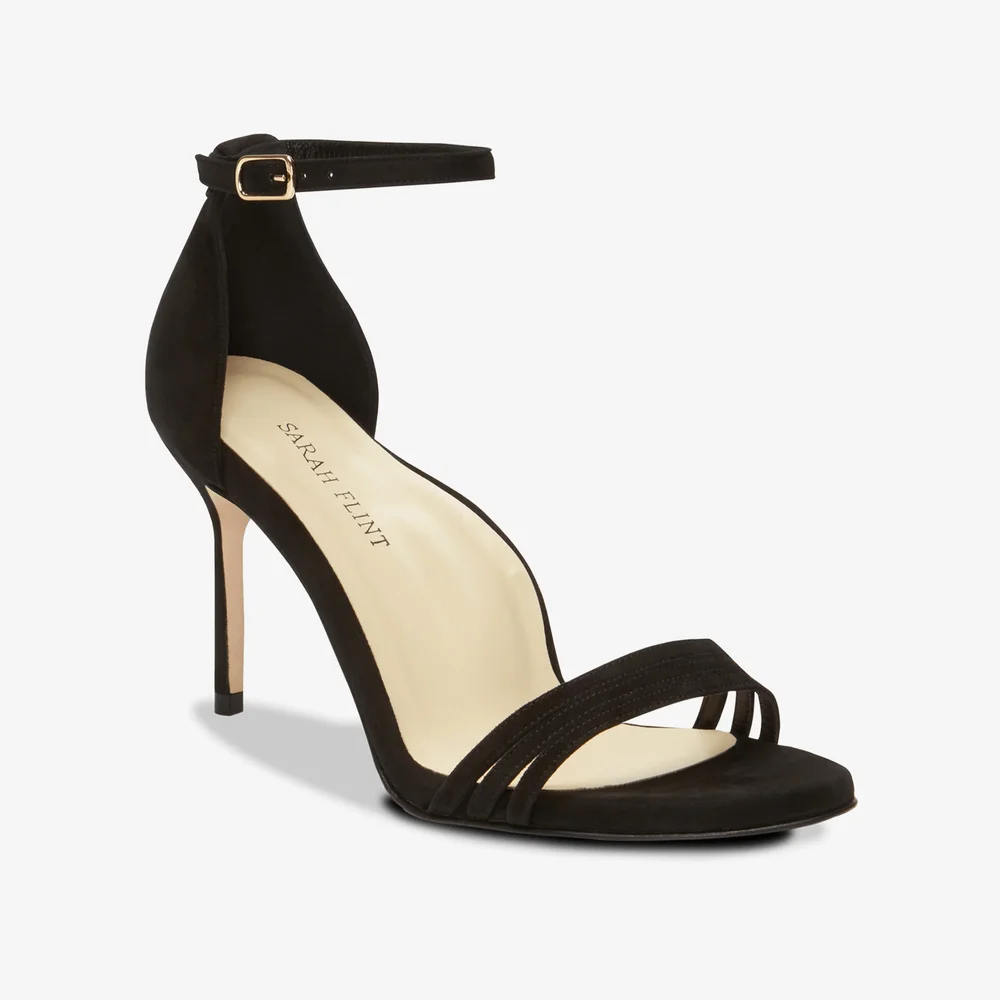 Sarah Flint Perfect Sandal 85 :: Black Suede