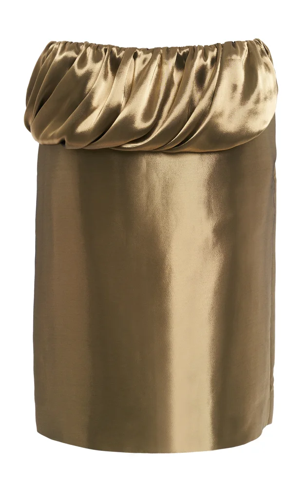Metallic Lamé Midi Skirt