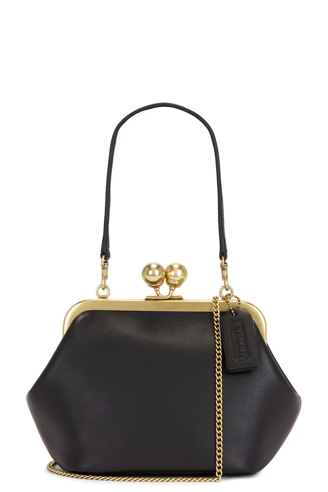 Glovetanned Leather Kisslock Frame Bag