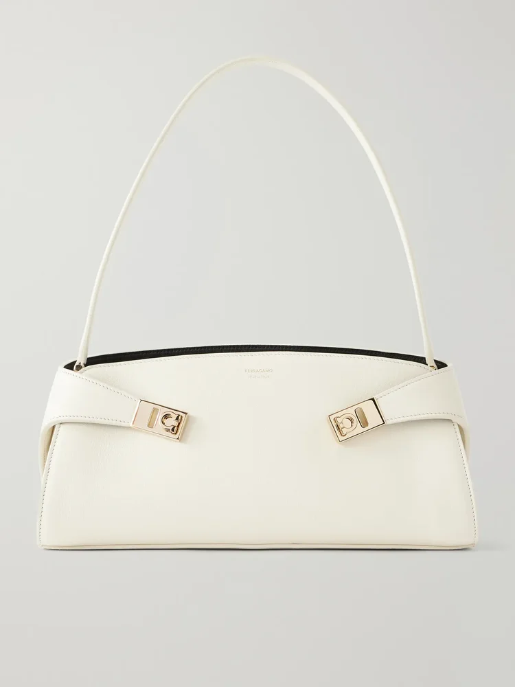 Hug leather shoulder bag
