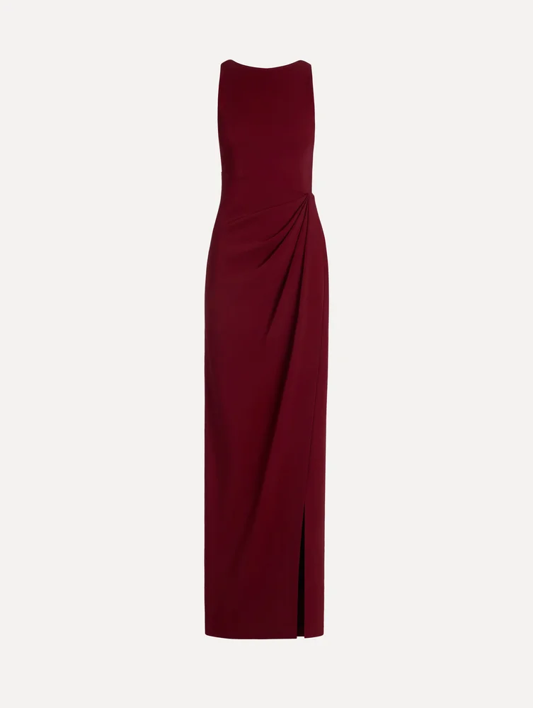 oscardelarenta.com Drape-Detailed Cady Gown