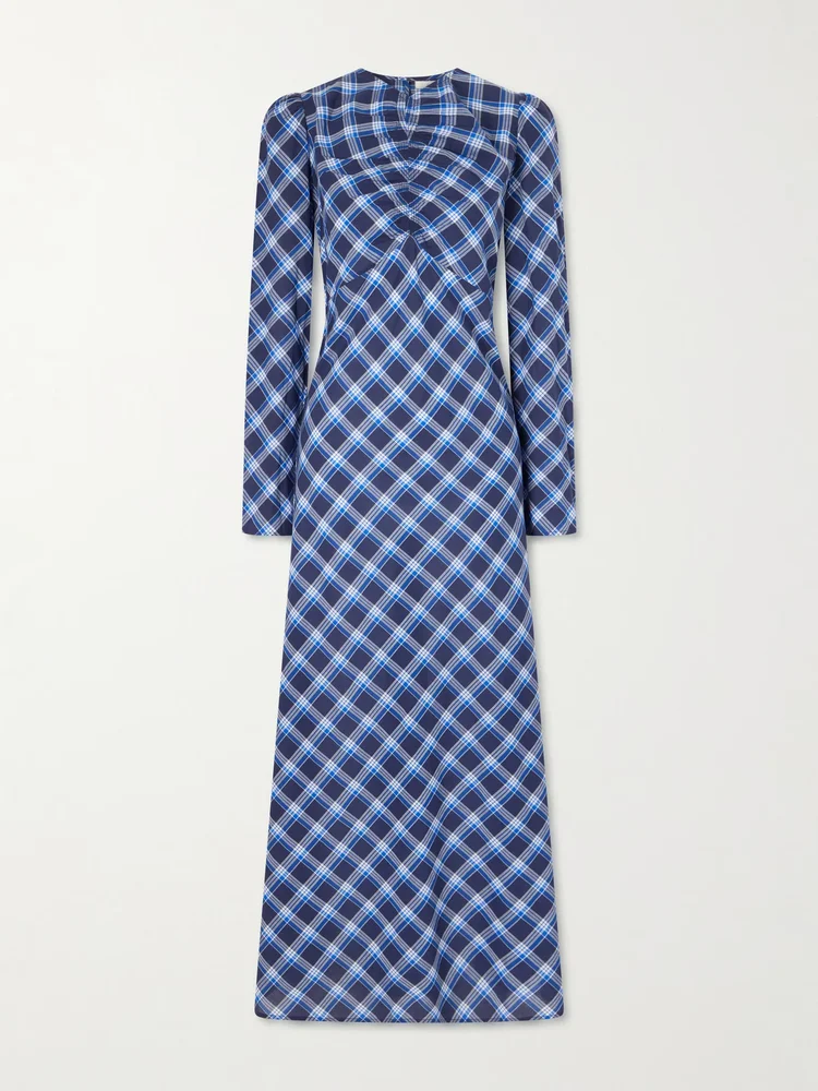 Begonia printed organic cotton maxi dress
